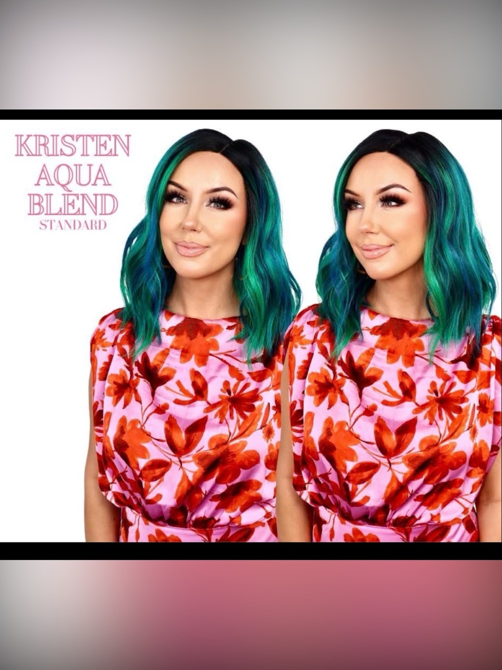 CSC Kristen Aqua Blend STD Side Part Synthetic Wig Hard Front